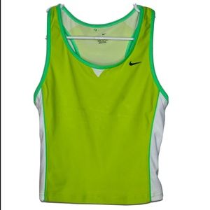 Nike Dri-fit Green and white tank top sleeveless size M
